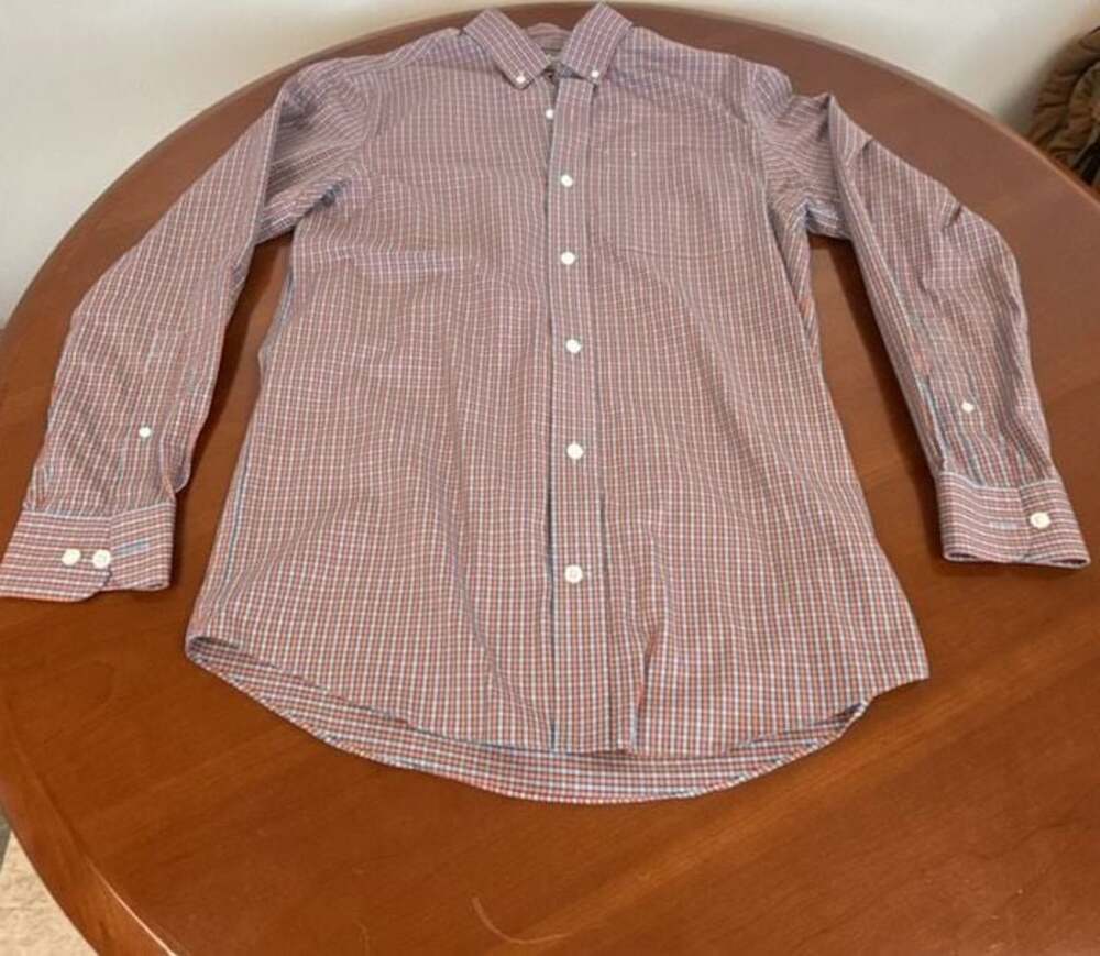 Duluth Trading Co. Wrinklefighter Relaxed Fit Button Down Shirt Size S